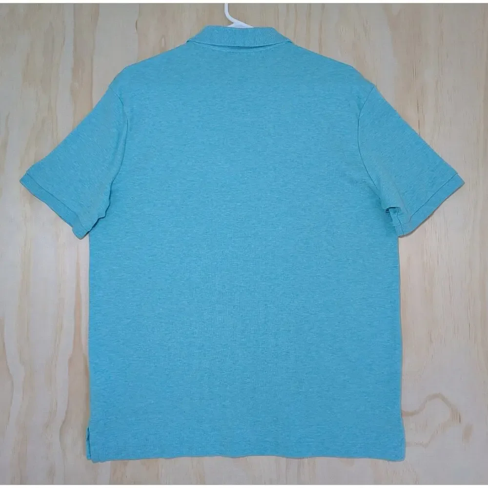Polo Ralph Lauren Men's Medium Classic Fit Soft Touch Polo Shirt Blue Heather